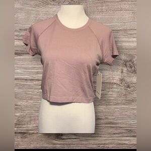 NWT Swiftly Tech Cropped Short Sleeve 2.0 top SZ 12 mauve